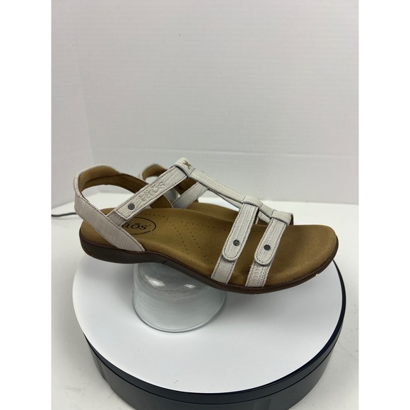 TAOS Womens Sandals Off White White Leather Arch Comfort Support Work US 7M - Picture 6 of 17